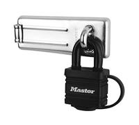 Master Lock 7804704EURD Set de Portacandado y Candado con Llaves, Negro, 40 mm