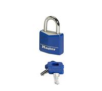 Master Lock 9131EURDCOL Candado con Llave con cuerpo de aluminio macizo revestido, Color Aleatorio, 3 x 5.2 x 1.6 cm