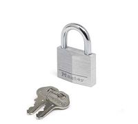 Master Lock 9140EURD Candado con Llave con cuerpo de aluminio macizo, Negro, 4 x 5.9 x 1.3 cm