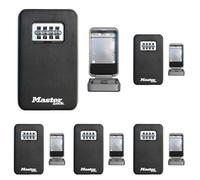 Master Lock Caja de Seguridad para Llaves Montaje en Pared con Sistema de Apertura “Tirar para Abrir”, de tamaño Mediano, para Exteriores, con Kit de Montaje Incluido (Paquete de 5)