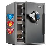Master Lock Caja Fuerte de Seguridad, Ignifuga y Resistente al Agua, llave y Combinación Digital, XXlarge 56,6L - LTW205GYC