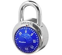 Master Lock Candado, cerradura de combinación de dial estándar, 1-7/8 pulgadas de ancho, azul, 1506D
