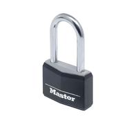 Master Lock Candado de Aluminio con Cubierta Negra 40mm, 4 Pines, Arco 38mm