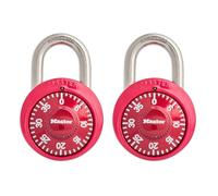 Master Lock Candado de bloqueo de casillero 1530T, colores surtidos, paquete de 2 combinaciones iguales