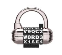 Master Lock Candado de combinación con cuerpo cromado y candado con grillete de acero, 1534DBLK