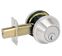 Master Lock DSCHSD32D - Cerrojo de seguridad comercial de grado 2 resistente con tope de tope, acabado cromado cepillado