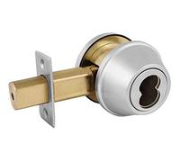 Master Lock DSCICSD32D - Cerrojo de seguridad SFIC de grado comercial 2 de un solo cilindro, acabado cromado cepillado