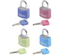 Master lock lote de 4 candados de 20 mm - colores surtidos - para equi