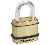 Master Lock Candado de seguridad M1BEURD, acero laminado, acabado latón, estanco 45 mm