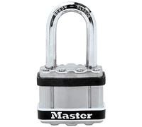 Master Lock M1EURDLFSTS Candado de resistencia Cubierta del cuerpo de acero laminado, Arco Medium + Marine, Proteja con seguridad barcos y puertas en un entorno naval