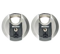 Masterlock excell - juego de 2 cerraduras de disco (70 mm, o10 mm)