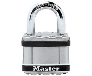 Master Lock M5EURDSTS Candado de resistencia Cubierta del cuerpo de acero laminado, Arco Normal + Marine, Proteja con seguridad barcos y puertas en un entorno naval