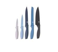 Conjunto de cuchillos MasterChef, juego de 5 cuchillos de cocina afilados, color azul – tamaño para 5 piezas, marca Nórdica (logo)