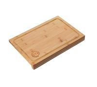 MasterChef Tabla de Cortar Cocina en Madera, Encimera de Bambú para la Carne, Jamon, Pan, Quesos, Tablero de Corte con Ranura para Jugos y Borde, Natural, Sostenible