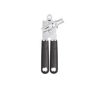 MasterClass Abrelatas con asas de agarre suave, acero inoxidable, 19 cm, negro