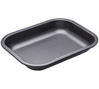 MasterClass Asador pequeño con antiadherente PTFE, PFOA y libre de BPA, robusto acero al carbono de 1 mm de espesor, bandeja para asar abierta inclinada de 27 x 21 cm