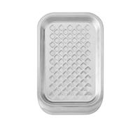 MasterClass Bandeja de horno pequeña de aluminio reciclado , bandeja de horno, 24 x 15 cm, utensilios de horno apilables | Distribución superior del calor y resistente a la deformación