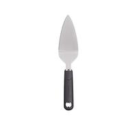 MasterClass Cortador de tartas, Servidor de tartas de agarre suave, borde cortante, acero inoxidable, 26 cm, negro, con tarjeta