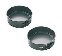 MasterClass Juego de 2 moldes desmontables de 23 y 20 cm con antiadherente sin PTFE, PFOA ni BPA, robusto acero al carbono de 1 mm con antiadherente sin PFOA, incluye 2 moldes de fondo suelto