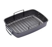 MasterClass Large Non-Stick Roasting Mold with Rack, Stainless Steel, 40 x 28 x 7.5cm for baking and cooking, perfect for all your baking needs.