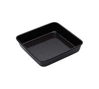 MasterClass Molde cuadrado, bandeja de acero resistente a los arañazos y a la inducción con revestimiento de esmalte vítreo, 23 cm (9 pulgadas), negro