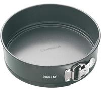 MasterClass Molde redondo 30 cm – Base suelta, Antiadherente, Acero al carbono 1mm, Sin PFOA, Gris