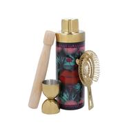 Mikasa x sarah arnett 4pc cocktail shaker set, juego de acero inoxidab