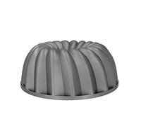 MasterClass Molde decorativo para tartas de 24 cm, molde de aluminio fundido antiadherente y antiarañazos, molde decorativo para tartas con diseño de remolino, duradero y ligero, gris