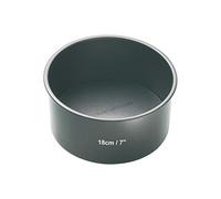 MasterClass Molde para Tartas con Base Suelta, Antiadherente, Robusto Acero al Carbono de 1 mm, Sin PFOA, 18cm (7"), Gris
