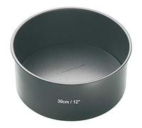MasterClass Molde para Tartas con Fondo Suelto sin PTFE, PFOA ni BPA, Acero al Carbono de 1 mm, Sartén Redonda Grande de 30 cm,Gris