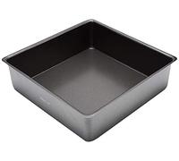MasterClass Molde para tartas cuadrado 25 cm – Fondo suelto, sin PTFE/PFOA/BPA, acero carbono 1 mm