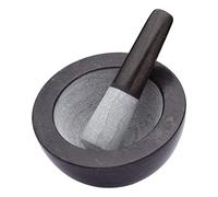 MasterClass Mortero de granito grande, 20 x 12 cm - Negro / Gris