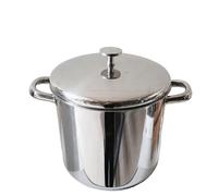 MasterClass Olla con tapa 11L, apta para inducción, acero inoxidable, plata