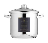 MasterClass Olla con Tapa 8.5L/24cm, Inducción, Acero Inoxidable, Plata | Olla de cocina de alta calidad, olla grande para sopa, base segura para inducción, incluye tapa, asas laterales resistentes