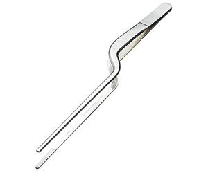 MasterClass Pinzas anguladas de cocinero / pinzas de emplatar, acero inoxidable, 21 cm