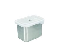 MasterClass Recipiente Todo en Uno de Acero Inoxidable con Tapa y Antiadherente sin PTFE, PFOA ni BPA, Apto para Horno, Congelador y Microondas - 1 L, Plata