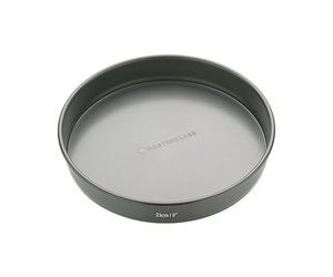 MasterClass Sandwichera, 23cm con PTFE, PFOA y BPA libre de antiadherente, robusto de 1 mm de espesor de acero al carbono, molde redondo, con base suelta, 9 pulgadas, negro