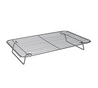 MasterClass Smart Ceramic Rejilla para asar/enfriar con revestimiento antiadherente y patas plegables, alambre de acero al carbono, gris, 35,5 x 23 cm