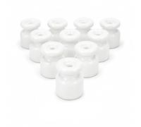 Masterled Base Enchufe Schuko Porcelana Vintage 16A 250V Blanco
