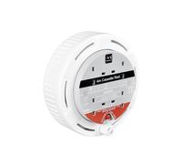 Masterplug Casete Carrete Cable 240V 13A 4-Socket Térmico Corte Blanco 4m Mstsc
