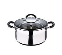 MasterPro Foodies - Cacerola de 5L, 24 x 12 cm, Acero Inoxidable, Revestimiento Antiadherente, Mango ergonómico, Apto para toda tipo de cocinas incluido inducción, Libre de tóxicos Olla