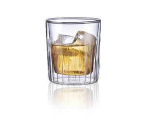 MasterPro Foodies Mixology - Juego de 2 Vasos de 290 ml - Fabricados en Resistente Vidrio Borosilicato Doble Pared - Elegantes Vasos Ideales para Cualquier Ocasión