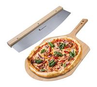 MasterPro Set Compuesto por Cortador de Pizza y Tabla de Corte Ideal para Preparar Pizzas Menaje de Cocina Elaborado con Materiales de Calidad Fácil de Limpiar, BGKIT-0046