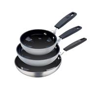 MasterPro Smart | 3 Sartenes Antiadherentes de 20, 24 y 28 cm | Aluminio Forjado | Con Mango Ergonómico | Juego de Sartenes | Para Todo Tipo de Cocinas