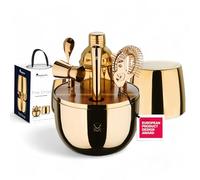 MasterPRO The Drop - Juego de coctelería de 6 Piezas de diseño en Acero Inoxidable - Elegante, Duradero y Multifuncional - Idea de Regalo Ideal (Navidad, Pascua, Boda) - Caja de Regalo incluida