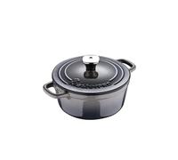 MasterPRO Unique | Cacerola de Cocina de 19cm con Tapa | Color Gris | Fabricada con Hierro Fundido | Asas Ergonómicas | Cazuela de Cocina | Compatible con Todo Tipo de Cocinas