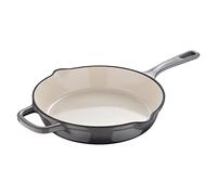 MasterPro Unique | Sartén de Hierro Fundido de 24,5 cm | Color Blanco | Fabricada con Hierro Fundido | Mango Ergonómico | Menaje de Cocina | Compatibles con Todo Tipo de Cocinas