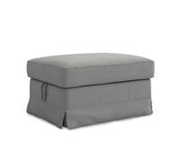 MASTERS OF COVERS Funda de Recambio Compatible con la Funda para Taburete Ektorp de IKEA, Funda para puf Ektorp, Funda para Taburete Ektorp, Funda para Taburete Ektorp, 82 x 62 x 44 cm (Gris)