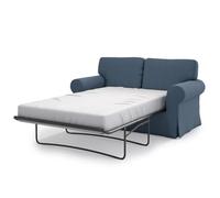 Masters of Covers Funda de sofá Cama Ektorp 2 plazas, Algodón Azul Lago