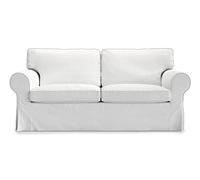 MASTERS OF COVERS Funda de sofá Ektorp 2 plazas, Petite Blanco Frío